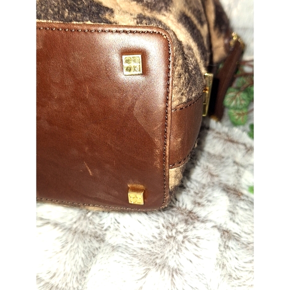 Kate Spade | Giraffe Faux Hair Brown Leather Satchel - Picture 9 of 15